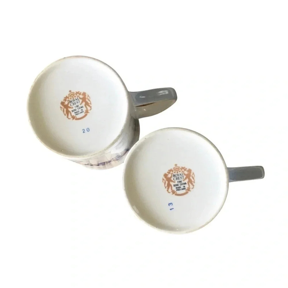 Set of 2 Royal Crest Floral Bone China Mugs - Picture 3 of 4